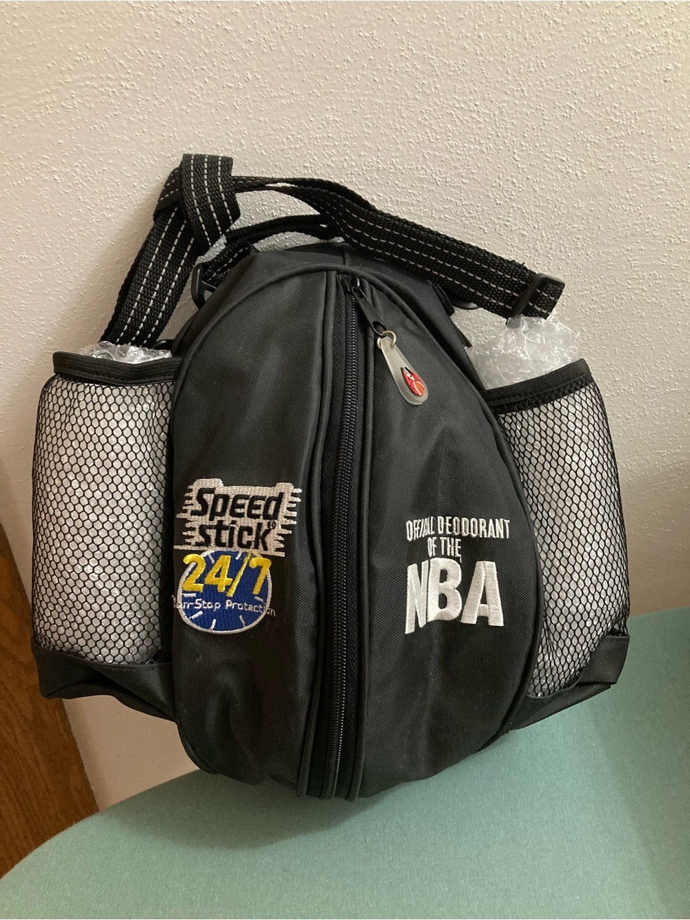 New Speed Stick 24/7 - Sponsor Of The NBA Basketball Bag Advertisement